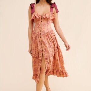 Cottage Pink Ruffle Dress